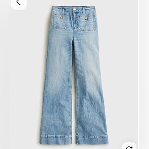 Jcrew wide leg sailor trouser jeans size 25 excellent condition